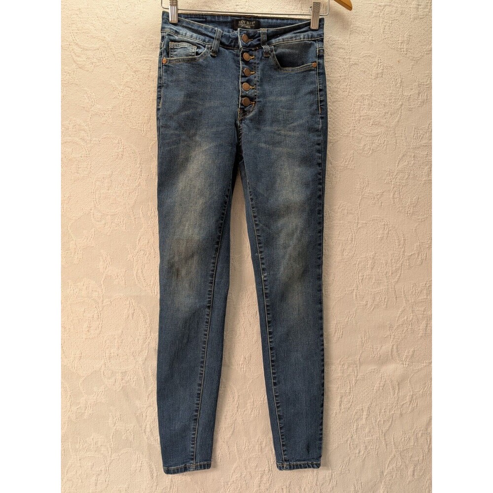 Judy Blue Skinny Blue Jeans 1 25 Casual Premium Denim High Rise Faded Bronze